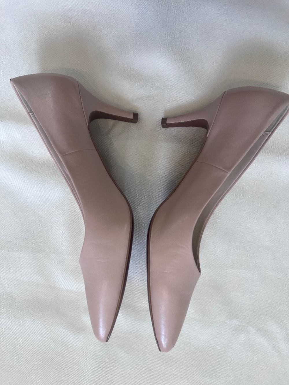 Cole Haan Nude Blush Leather Pointed-Toe Heels - Picture 4 of 7